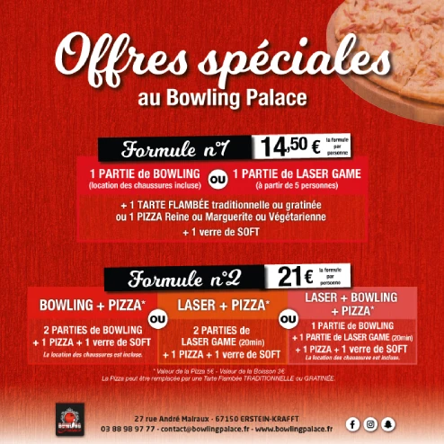 Offres spéciales au Bowling Palace